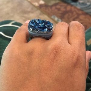 Druzy silver ring Malory 925 Italy